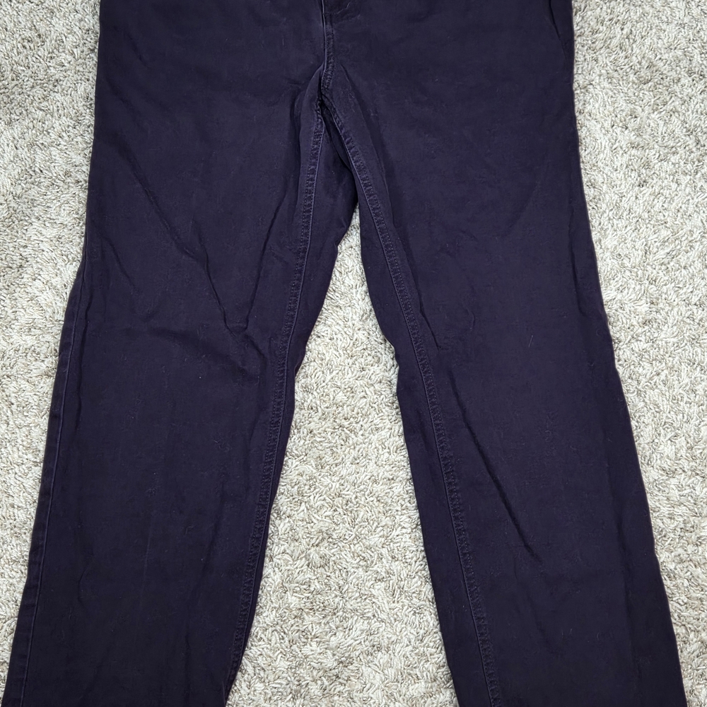 CJ Banks Women Plus Size 20W Straight Leg Purple Workwear Career Trousers Casual